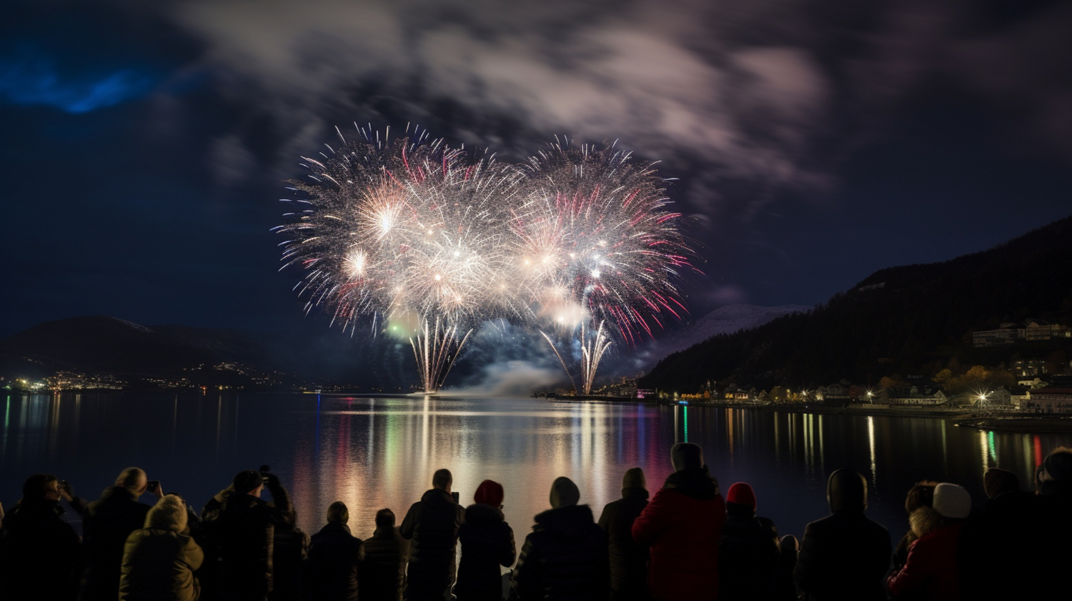 Fireworks on the beach
